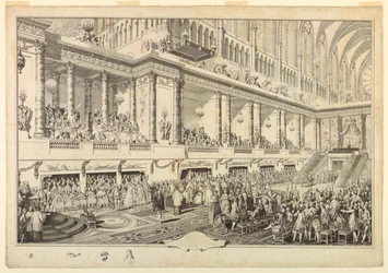 Ludwig XVI. von Frankreich legt den Eid bei seiner Krönung ab