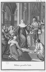 Heloise nimmt den Schleier, Illustration aus 