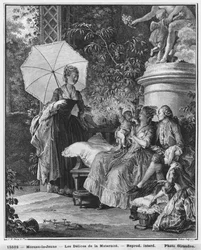 Die Freuden der Mutterschaft, graviert von Isidore Stanislas Helman (1749-1809) 1776