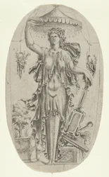 Term in Form einer Frau mit Musikinstrument, 1535-55