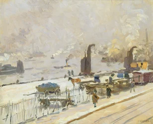 Hamburger Hafen im Winter, 1909
