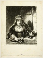 Frau am Fenster
