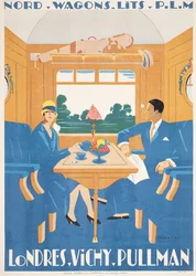 Werbeplakat für den London-Vichy Pullman-Expresszug