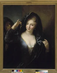 Junges Mädchen mit der Perlenkette