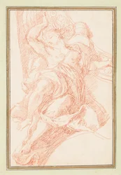 Deckendetail einer Figur und dekoratives Motiv