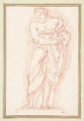 Stehende männliche Figur im Himation