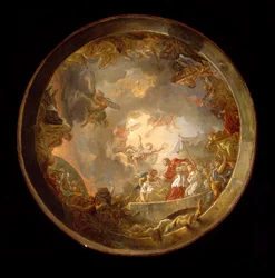 Der heilige Carlo Borromeo kümmert sich um die Pestopfer