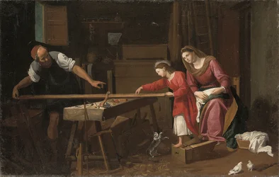 Die Heilige Familie in der Werkstatt des Zimmermanns