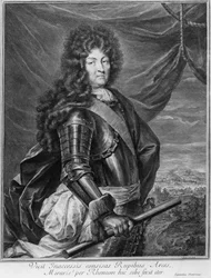 Porträt von Ludwig XIV. (1638-1715) graviert von Gerard Edelinck (1640-1707)