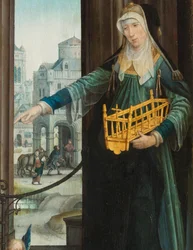 Die Sibylle von Samos. Triptychon der Anbetung des Jesuskindes