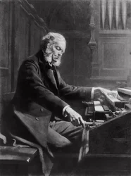 Cesar Franck an der Orgel der Basilika St. Clotilde, Paris, 1885