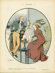 Illustration von Jehan Testevuide (1873-1924) in Le Rire, 09/05/08 - Dandytum - Mode, Innenarchitektur - Dandy