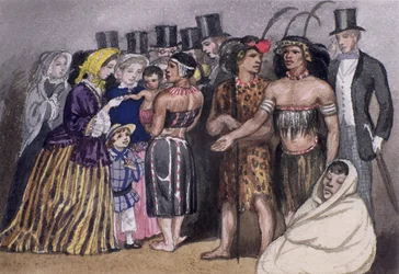 Treffen mit den Zulus in London, 1853