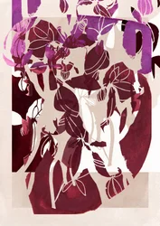Abstrakte Magenta-Blumen