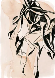 Fließende abstrakte Botanicals