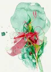 Lebendige abstrakte Blüte