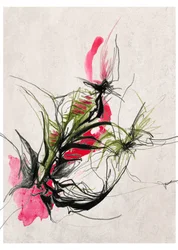Lebendige abstrakte Botanicals