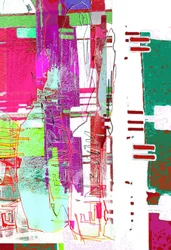 Lebendiger Glitch-Abstrakt