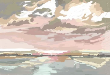 Rosa Sonnenuntergangsreflexionen