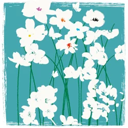 Türkise Blumen