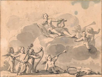 Apollon und musizierende Genien