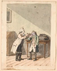 Eine Szene aus P.A. Heibergs "De Vonner og de Vanner"