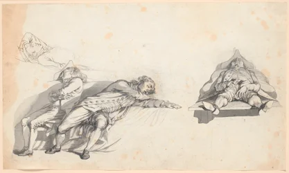 Eine Szene auf dem Mont Salève, Schweiz, nach einem Trinkgelage