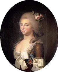 Porträt von Louise Auguste von Dänemark 1771-1843, 1784