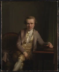 Der Graveur Johann Friderich Clemens an seinem Arbeitstisch