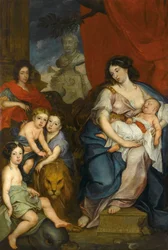 Porträt von Königin Marie Casimire mit Kindern
