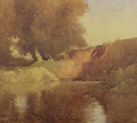 Ansicht von Bäumen an einem Bach