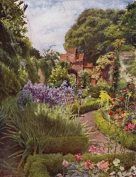 Fulham, Tor zwischen ummauertem Garten und Gelände