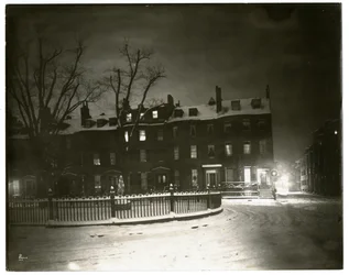 Louisburg Square, Boston, Jenny Lind lebte im Eckhaus, Boston, USA, ca. 1902-10