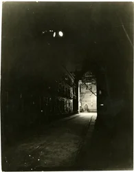 Patchin Place bei Nacht, Greenwich Village, New York, USA, ca. 1905-20