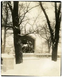 Shaw-Denkmal im Sturm, Boston, USA, ca. 1902-10