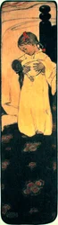 Kleines Mädchen mit Puppe