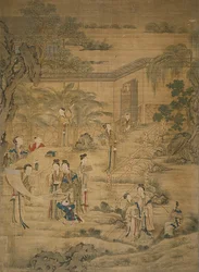 Frauen betrachten Gemälde