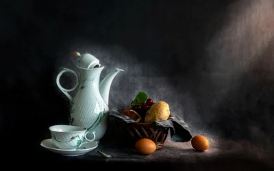 Rustikales Frühstück Stillleben