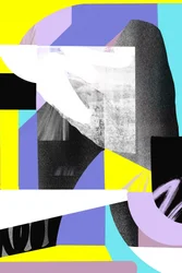 Lebendige geometrische Collage