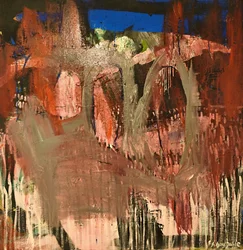 Dynamisches Rotes Abstrakt