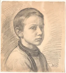Porträt des Malers J.Th. Skovgaard als Junge