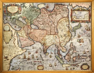 Kartographie, Karte von Asien. Aus dem Atlas von Joan Blaeu (1596-1673), gedruckt 1686