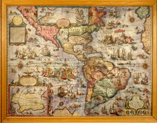 Karte von Amerika, erstellt von Joan Blaeu