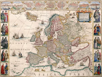 Karte von Europa aus dem Blaeu-Atlas