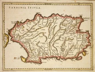 Karte der Region Sardinien