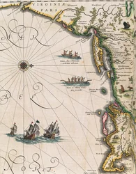 Karte der Küste von Virginia, aus Theatrum Orbis Terrarum von Joan Blaeu