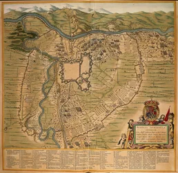 Die Belagerung von Turin im Jahr 1639, Farbstich aus Theatrum Sabaudiae von Joan Blaeu, gedruckt in Italien