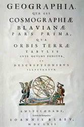 Titelseite von Teil I des Atlas Maior, von Joan Blaeu (1596-1673)