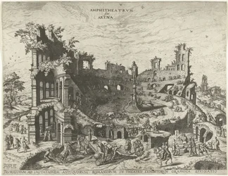 Stierkampf in den Ruinen eines Amphitheaters