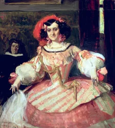Porträt von Maria Guerrero, Schauspielerin und Direktorin des Teatro Español in Madrid